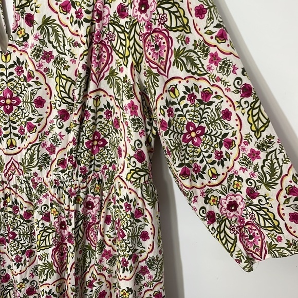 Torrid 2 IVORY FLORAL PRINT CHALLIS SKATER DRESS - Picture 5 of 10